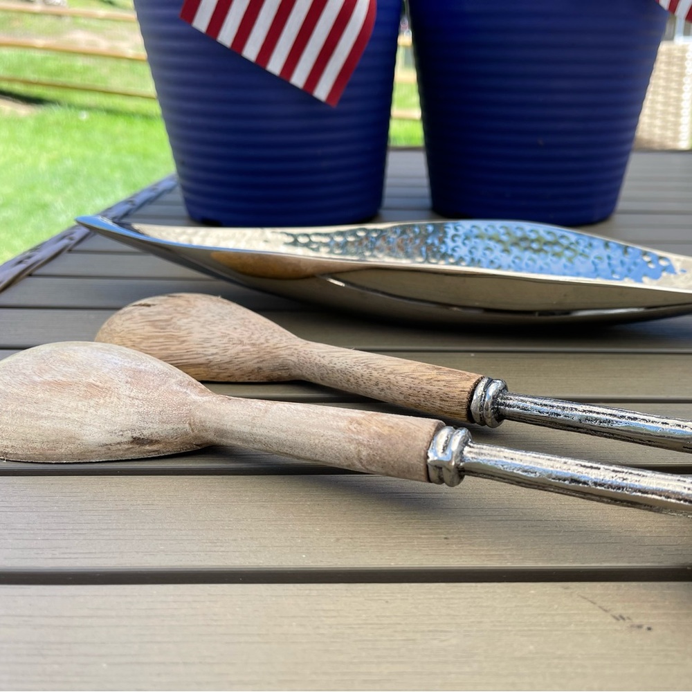 Seashell 🐚 salad servers & small serving bowl - Picture 6 of 8